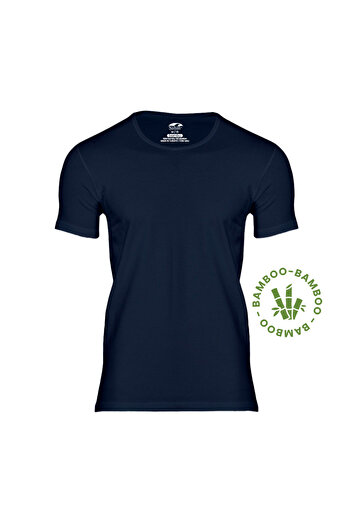 Şahin Şahin Men's Short Sleeve Dark Blue Bamboo Bodysuit - Pack of 2