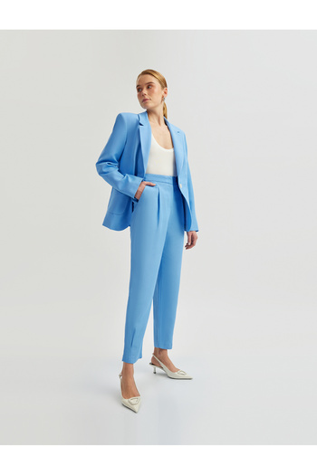 Koton High Waist Carrot Blue Women's Trousers 5Sak40167Uw