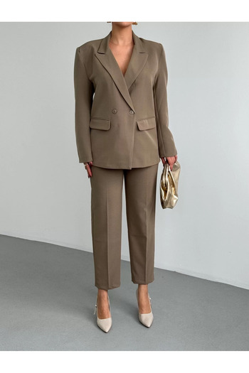 My Blog Mink Demande Double Breasted Jacket Set- 2025130