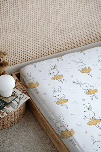 Tuğba Kuğu Printed Flat Sheet - Iconic Series - Rabbit's Dream