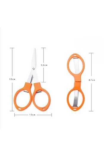 yiğit aksesuar Orange Folding Scissors Student Scissors Glasses Scissors Jewelry Material