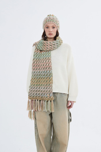 Nordbron Colorful Knitwear Tassel Soft Women's Shawl - Casual and Winter Cherly