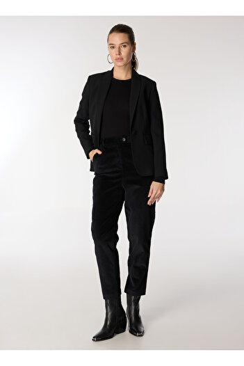 Sisley Normal Waist Normal Black Women's Trousers 40Lplf03Z