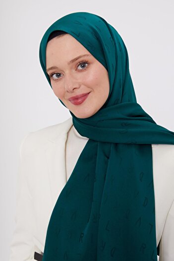 Levidor Green Lvd Printed Jacquard Shawl