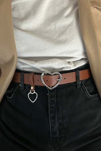 keisy Ζώνη Amour Silver Heart Buckle