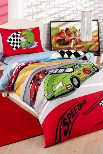 Taç Speedway Ranforce Single Young Duvet Cover Set