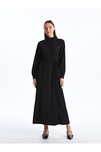 LC Waikiki High Collar Straight Long Sleeve Women's Dress