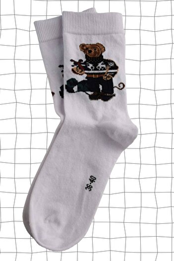ZISHAN Teddy Bear Socks - Trend Patterned with Heel and Fingertip Detail 444