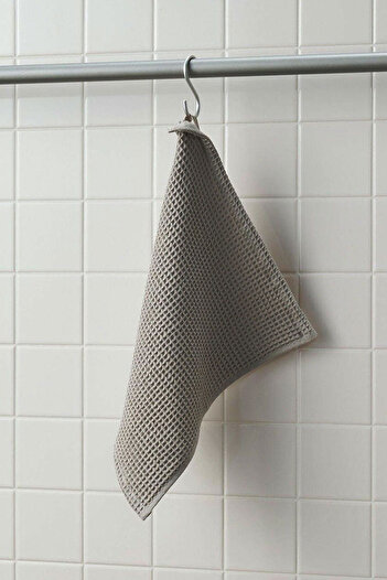 Salvia Dione 40 X 45 cm Gray Pique Kitchen Drying Cloth and Mat - 100% Cotton Set of 2