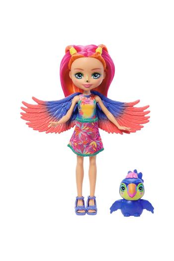 Enchantimals MATTEL ENCHANTIMALS GÜN IŞIĞI PLAJI™ TUKAN TRIPPI™ VE CANOPY™ bebek ve hayvan figürü HRX83
