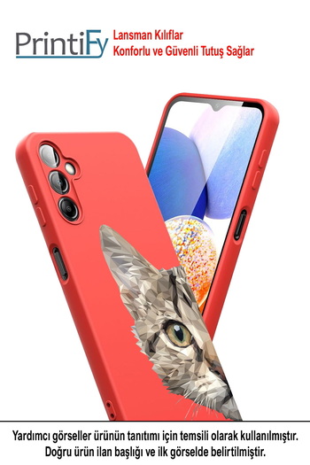 PrintiFy Catface Design Green Launch Case Compatible with Xiaomi Redmi A1 / A2 Plus