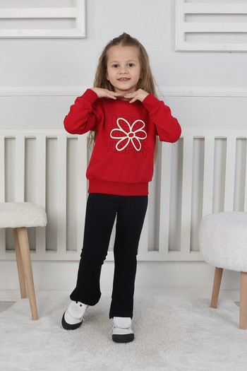 CRASSİ Floral Patterned Girls' Tracksuit Set