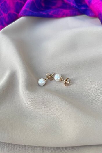 novon Rose Gold Top Pearl Earrings
