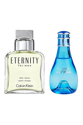 Calvin Klein Eternnity EDT And Davidoff Cool Water Gift Set Davidoff Cool Water - 100, Eternnity EDT - 100ml