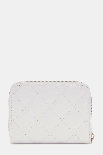 Guess Laurel Slg Medium Zip Around Women's White Wallet Swgg8500140-Whi