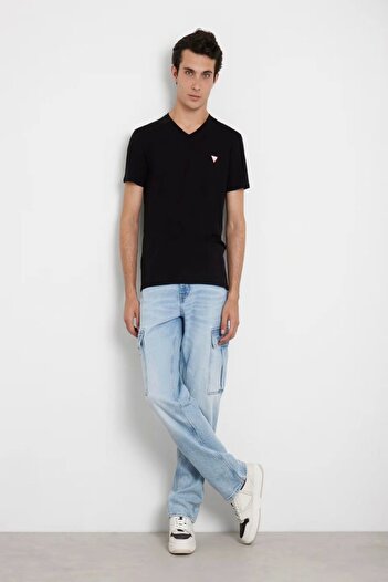 Guess VN SS CORE TEE STR Ανδρικό μαύρο μπλουζάκι M2YI32J1314-JBLK