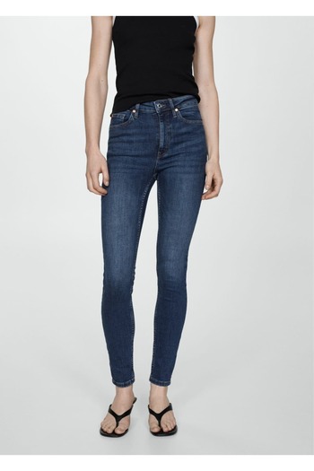 MANGO Woman Blugi skinny cu talie înaltă