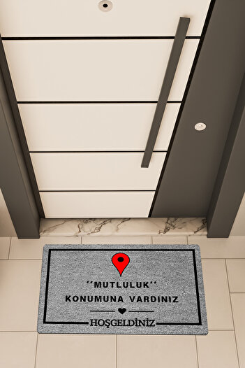 Dormot High Quality Digital Printing Gray, You Are at the Happiness Place Theme Door Front Mat