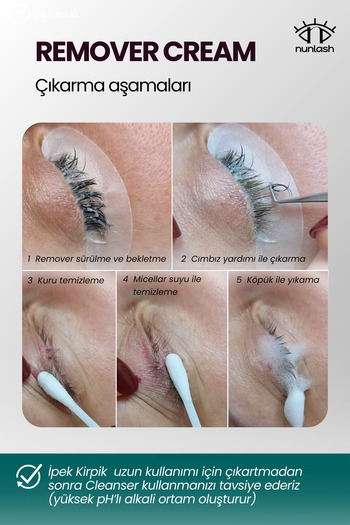 nunlash REMOVER CREAM İpek Kirpik yapıştırıcı krem çıkarıcısı 15gr