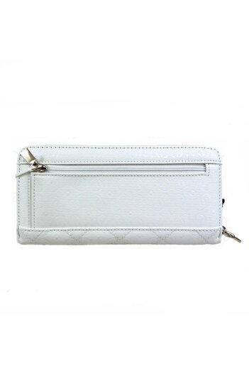 Guess Laurel Slg Large Zip Around Women's White Wallet Swgg8500146-Whi