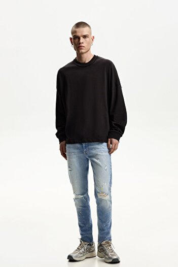Bershka Distressed super skinny fit jean