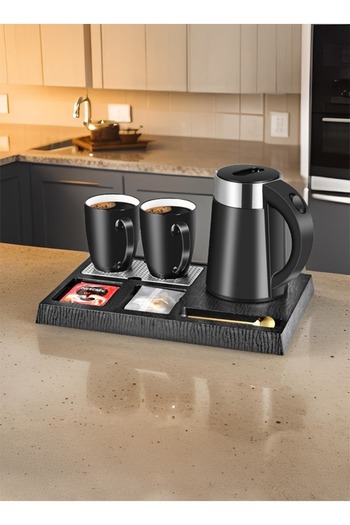 TOSCANA U Hotel kettle set with two ceramic cups, capacity 800 ml and power 1350 watts