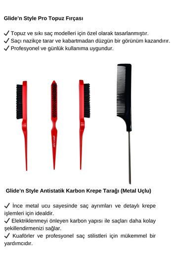 Glide'n Style Αντιστατική χτένα/βούρτσα από κρεπ άνθρακα