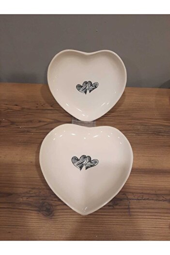 Keramika KERAMİKA PASTA TABAĞI 6 ADET LOVE / KALPLİ / SEVGİLİLER GÜNÜ