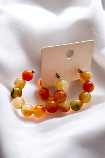 PETEK AKSESUAR Acrylic Hoop Earrings - Stylish and Comfortable