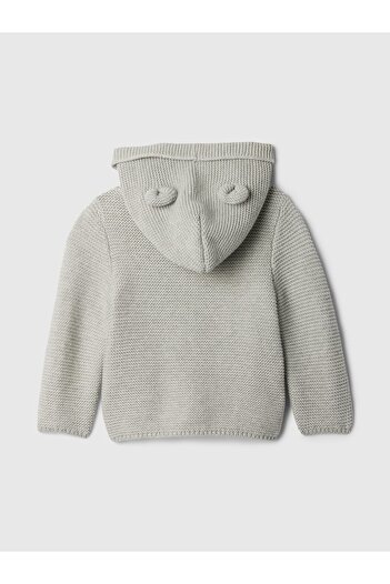 GAP Bebek Gri Brannan Bear Kulak Aplikeli Hırka