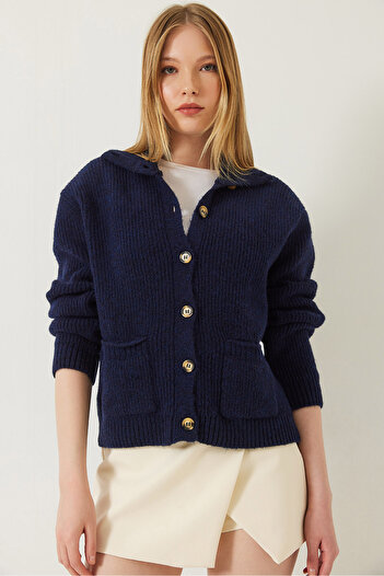 Bianco Lucci Women's Thessaloniki Gestrickte Taschen Strickjacke 20246941