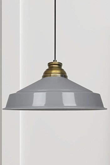 Bamyum Asletl-Lock Industrial Vintage Hängelampe  40 cm, Grau Metall Pendelleuchte