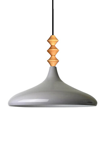 Bamyum Champion 35 cm Hängelampe Metall E27 Grau