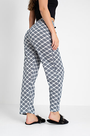 DONEX Cotton Thin Breathable Fabric Ribbon Waist Detail Printed Women's Sleepwear Bottoms Without Pockets