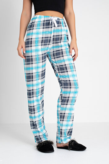 DONEX Cotton Thin Breathable Fabric Ribbon Waist Detail Printed Women's Sleepwear Bottoms Without Pockets
