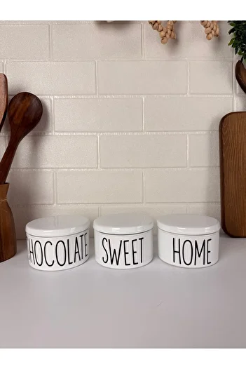 Mirilliahome Porcelain Vacuum 3-Piece Jar Set