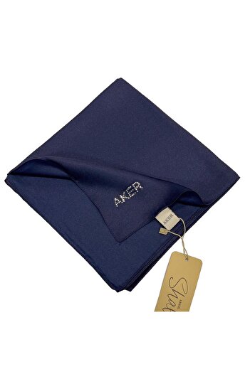 Aker Κρυστάλλινο Φουλάρι - Navy Blue 925