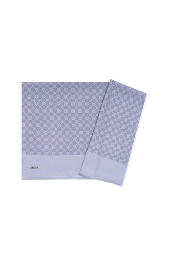 Aker Elegance Monogram Shawl - Lilac 992