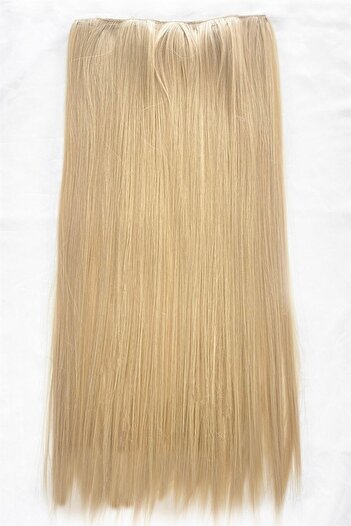 TAKIŞTIR Isıya Dayanıklı Yarımay Çıt Çıt Saç - 16# - Bal Köpüğü - Düz - 60 Cm - 110 Gr