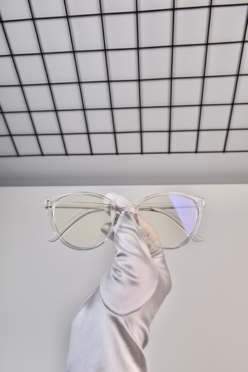 LOOKUP NEW Bone Cat Eye Transparent Women's Unisex Blue Light Protection Screen Goggle Glasses