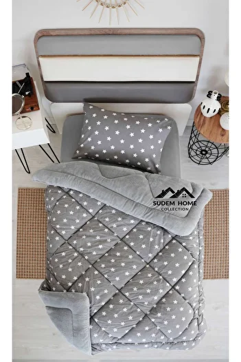 Sudem Home Collection Single Non-Repeating Fleece Quilt and Pillowcase