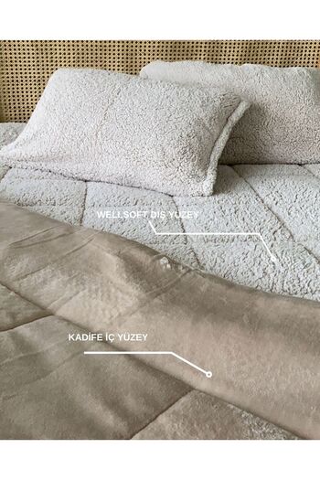 sutra Plush Double Comforter Quilt Set
