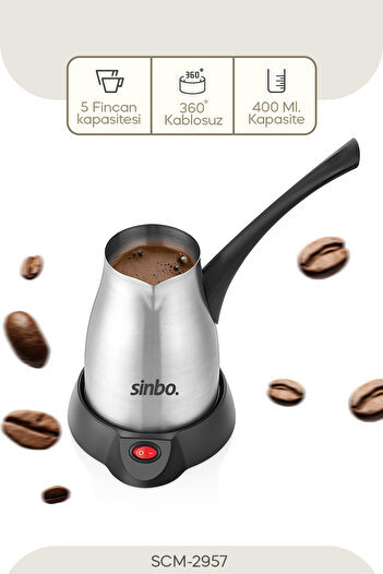 Sinbo Scm-2957 Elektrikli Cezve Kahve Makinesi, Inox