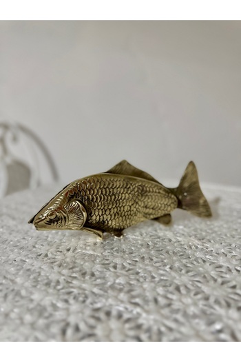 Handmade Esterhomedecor Brass Fish Model Napkin Holder