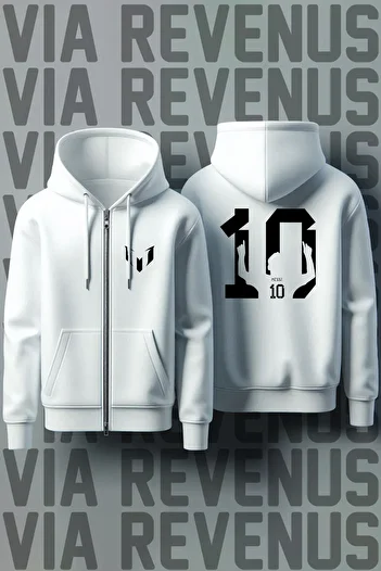 Vordevia Ζακέτα Messi με εμπρός και πίσω εμπριμέ Unisex με φερμουάρ και κουκούλα