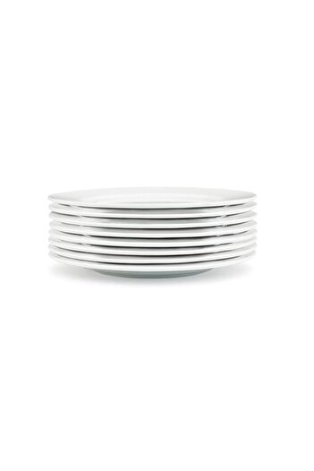 mastergold 6 Pcs Premium White Melamine Round Flat Dinner Plates ( 22.5 cm ) for Serving Desserts and Meats