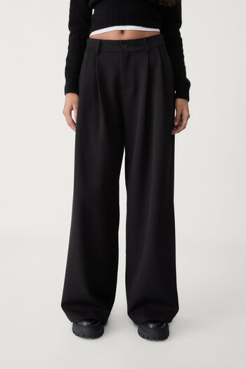 Stradivarius Wide leg smart trousers with darts