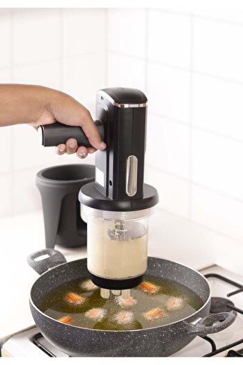 JANO Electric Churros Maker, Dispenses 3 Dough Balls From Blade At A Time 50w, Black