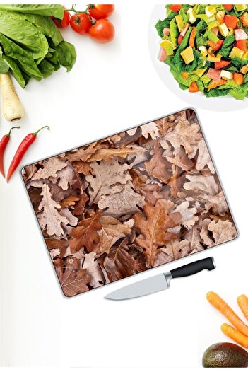 robotrend ES Leaves| Glass Cutting Board|  25 x 35 cm