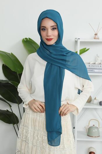 Aisha's Design Combed Cotton Inner Bonnet Chiffon Shawl,Ps-46